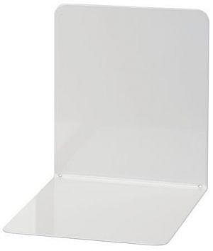 Rozdělovač knih, světle šedá, kov, 2 ks, 14x12x14 cm, WEDO