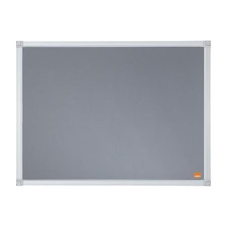 Textilní nástěnka "Essential", šedá, 60 x 45 cm, hliníkový rám, NOBO 1915681