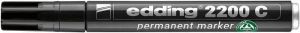 Permanentní popisovač "2200", černý, 1-5mm, klínový hrot, EDDING