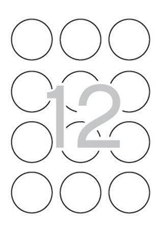 Etikety, kruhové, fluorescentní žlutá, průměr 60mm, 240 ks/bal., APLI