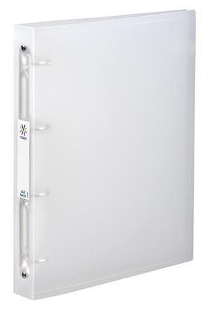 Pořadač čtyřkroužkový "PropyGlass", transparentní, maxi, 40 mm, A4, PP, VIQUEL