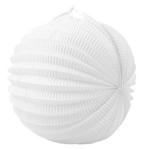 Papírový lampion, bílá, kulatý, 22 cm, 1018014007-12