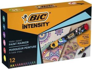 Akrylový popisovač, 6 různých barev po 2 ks, sada, 12 ks, 1,5-2,3 mm, BIC 527426