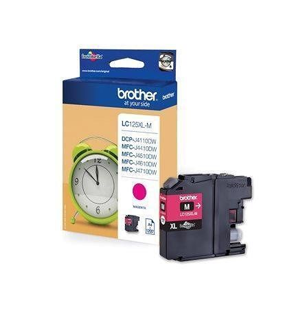 LC125M Inkjekt cart. pro DCP-J4110DW tiskárnu, BROTHER magenta, 1 200 stránek