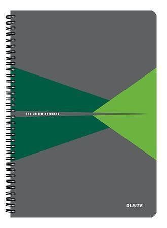 Blok "Office", šedo-zelená, čtverečkovaný, A4, 90 listů, LEITZ