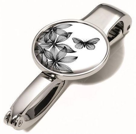 Držák kabelky "Black flowers", TROIKA