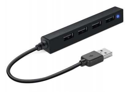 USB-HUB "Snappy Slim", černá, 4 porty, USB, 2.0, SPEEDLINK