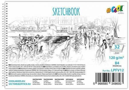 Poznámkový blok, kroužkový, neobsahuje dřevo, B4, 32 listů, VICTORIA