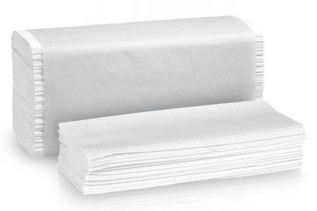 Papírové ručníky, sněhově bílá, 2-vrstvé, skládané ZZ, 150 útržků, 96312