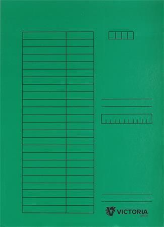 Desky s chlopněmi, zelené, karton, A4, VICTORIA