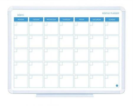 Plánovací tabule, měsíční, magnetická, 45x60cm