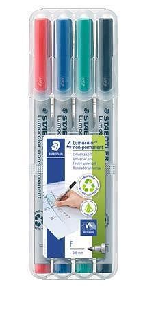 Ne-permanentní popisovač "Lumocolor 316 F", sada, 4 barvy, OHP, 0,6 mm, STAEDTLER