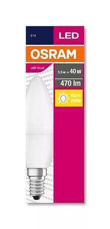 LED žárovka "Value", E14, candle, B35, 5,7W, 470lm, 2700K (MF), OSRAM 4052899326453