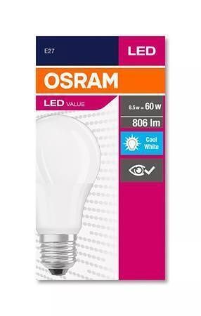 LED žárovka "Value", E27, globe, A60, 8,5W, 806lm, 4000K (HF), OSRAM 4052899973381