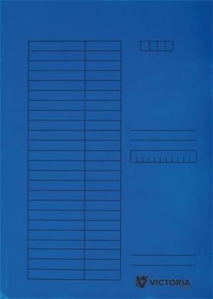 Desky s chlopněmi, modré, karton, A4, VICTORIA