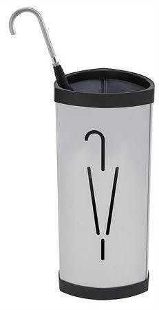 Stojan na deštníky "Tria2", šedá, kovový, ALBA