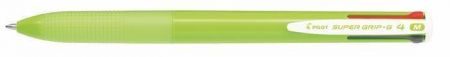 Čtyřbarevné pero "Super Grip G", světle zelená, PILOT BPKGG-35M-LG