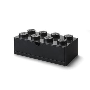 Úložný box se zásuvkou "Brick 4x2", černá, LEGO 40211733