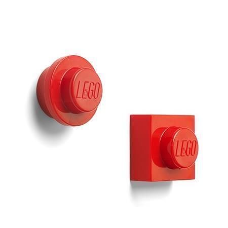 Magnet, červená, 2 různé tvary, LEGO 40101730