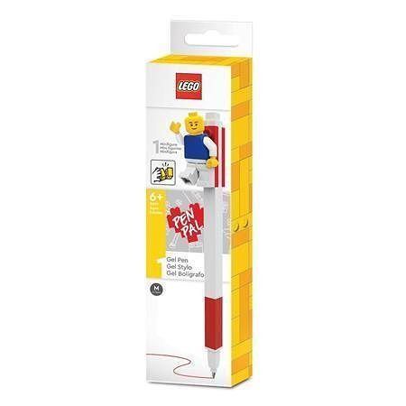 Gelové pero, červená, 0,7 mm, sada s minifigurkou, LEGO 52602