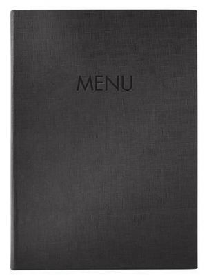 Desky na jídelní lístek, antracit, A4, PU plast, SIGEL SM206