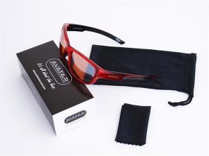 Sluneční brýle "Red Knight", červená, HD polarizační, AVATAR