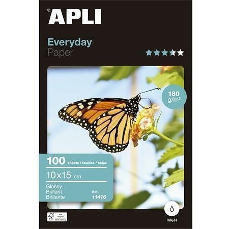 Fotografický papír "Everyday", do inkoustové tiskárny, lesklý, 10x15 cm, 180g, APLI