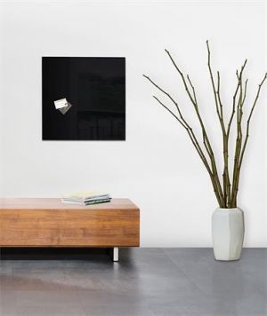 Magnetická skleněná tabule "Artverum® ", černá, 48x48cm, SIGEL 