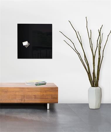 Magnetická skleněná tabule "Artverum® ", černá, 48x48cm, SIGEL 