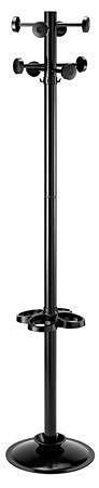 Věšák na kabáty "100", černá, kovové trubky