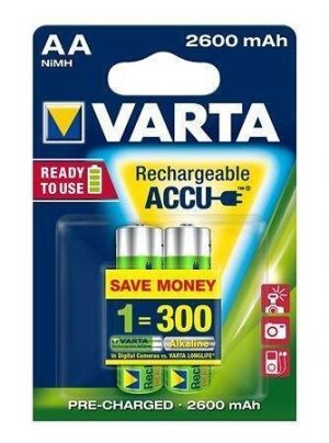 Nabíjecí baterie, AA, 2x2500 mAh, přednabité, VARTA "Professional Accu"