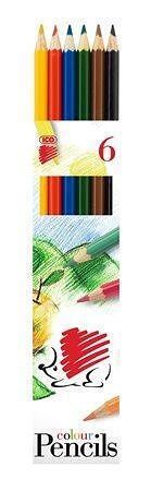Barevné pastelky, 6ks, ICO