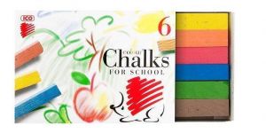 Křídy, 6ks, ICO "Ježek", různé barvy