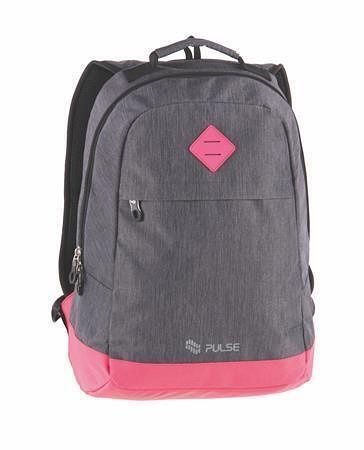 Batoh "Bicolor", šedo-růžová, s přihrádkou na notebook, PULSE 121939