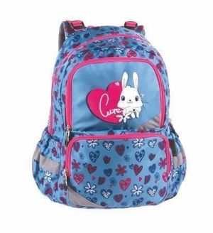 Batoh "Anatomic Little Rabbit", modrá-růžová, anatomický, PULSE 122008