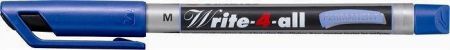 Permanentní popisovač "Write-4-all", modrá, 1mm, kuželový hrot, STABILO