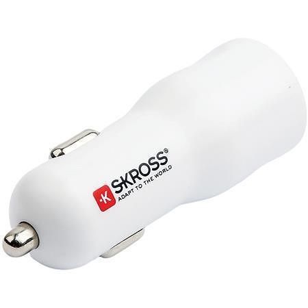 Adaptér do auta, bílá, 1x USB-A / 1x USB-C PD, 20W, SKROSS SKCHCA0120WPDCN