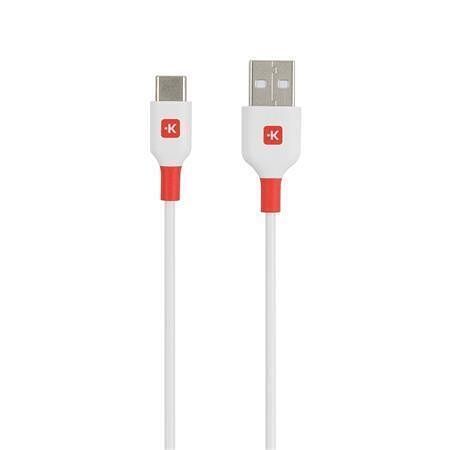 USB kabel, bílá, USB-A / USB-C, 1,2 m, SKROSS SKCA0002A-C120CN