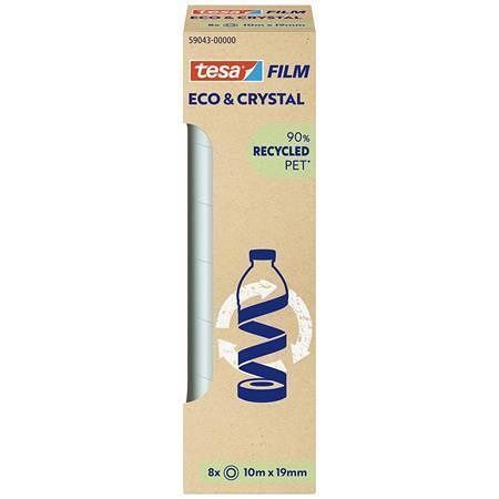 Lepicí páska "Eco&amp;Crystal", transparentní, 19 mm x 10 m, 8 ks, TESA