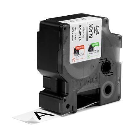 Páska "Rhino", bílá - černá, nylon, 24 mm x 3,5 m, DYMO 1734524