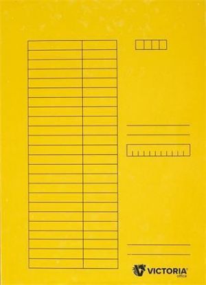 Desky s chlopněmi, žluté, karton, A4, VICTORIA