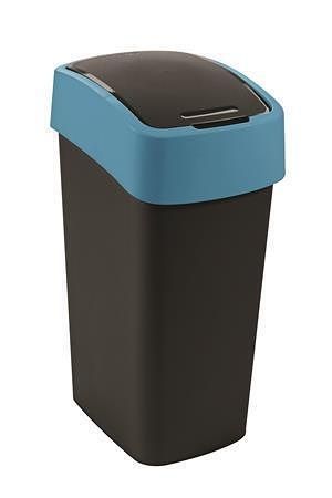 Odpadkový koš "Pacific flip bin", černá-modrá, na tříděný odpad, 45 l, CURVER 263992