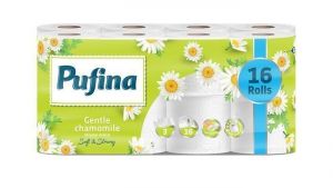 Toaletní papír "Chamomile", 3-vrstvý, 16 rolí, PUFINA PP20898