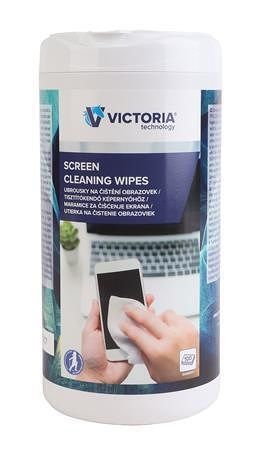 Čistící ubrousky na obrazovky, 100ks, VICTORIA