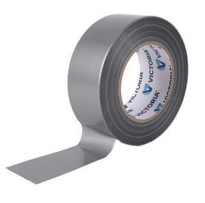 Lepicí páska, stříbrná, 48 mm x 50 m, textilní, super pevná, VICTORIA FACILITY