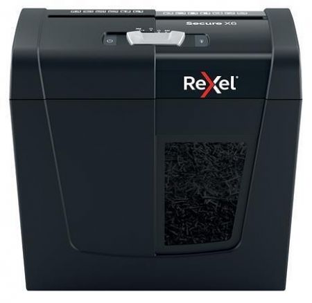 Skartovací stroj "Secure X6", křížový řez, 6 listů, REXEL