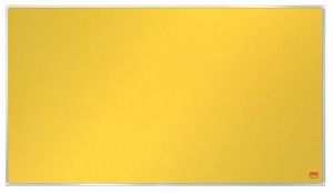 Širokoúhlá textilní nástěnka "Impression Pro", žlutá, 40"/ 89 x 50 cm, hliníkový r