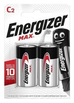 Baterie, C (malý monočlánek), 2 ks, ENERGIZER "Max"