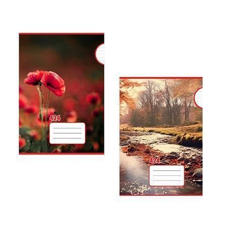 Školní sešit 424, A4, linkovaný - 8mm, 20 listů, cena  za 20kusů