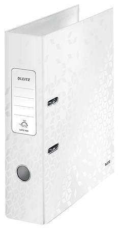 Pákový pořadač "180° WOW", bílá, 80 mm, A4, polaminovaný karton, lesklý, LEITZ